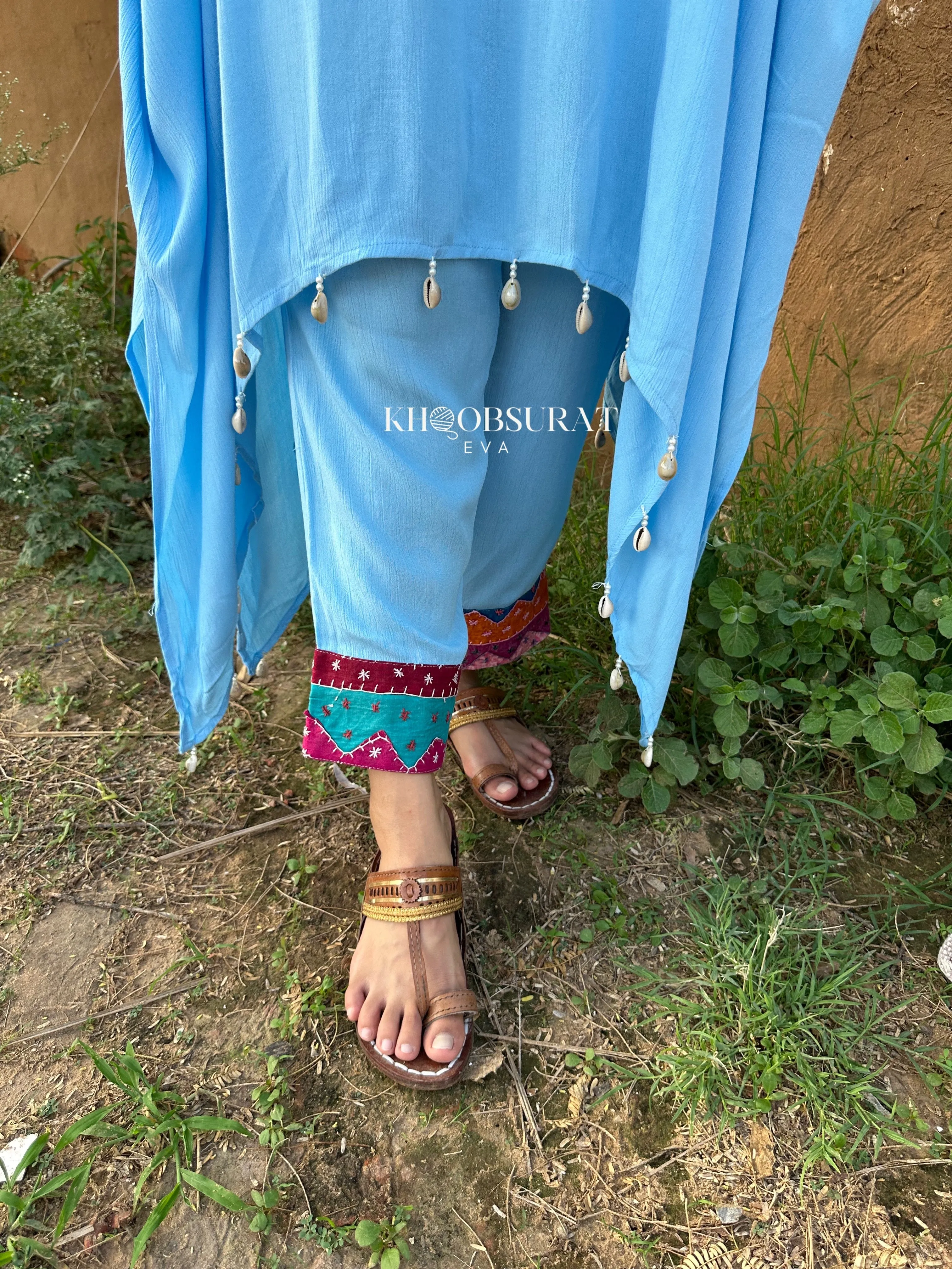 BOHO-CHIC BLUE COORD SET