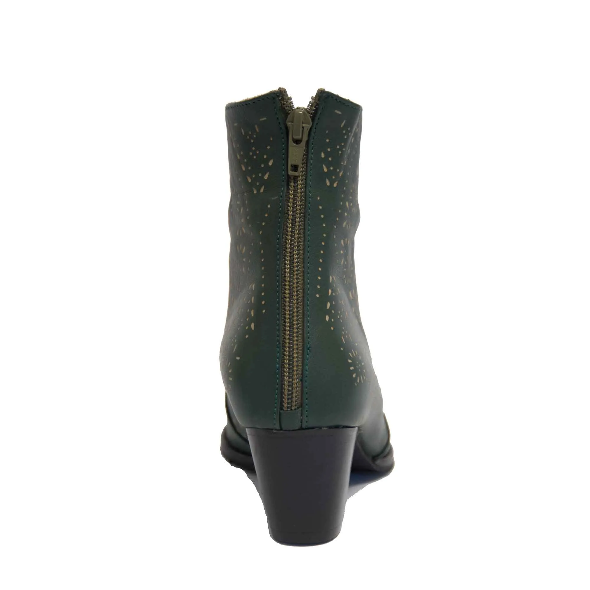Cheyenne Short Laser Cut Leather Boot