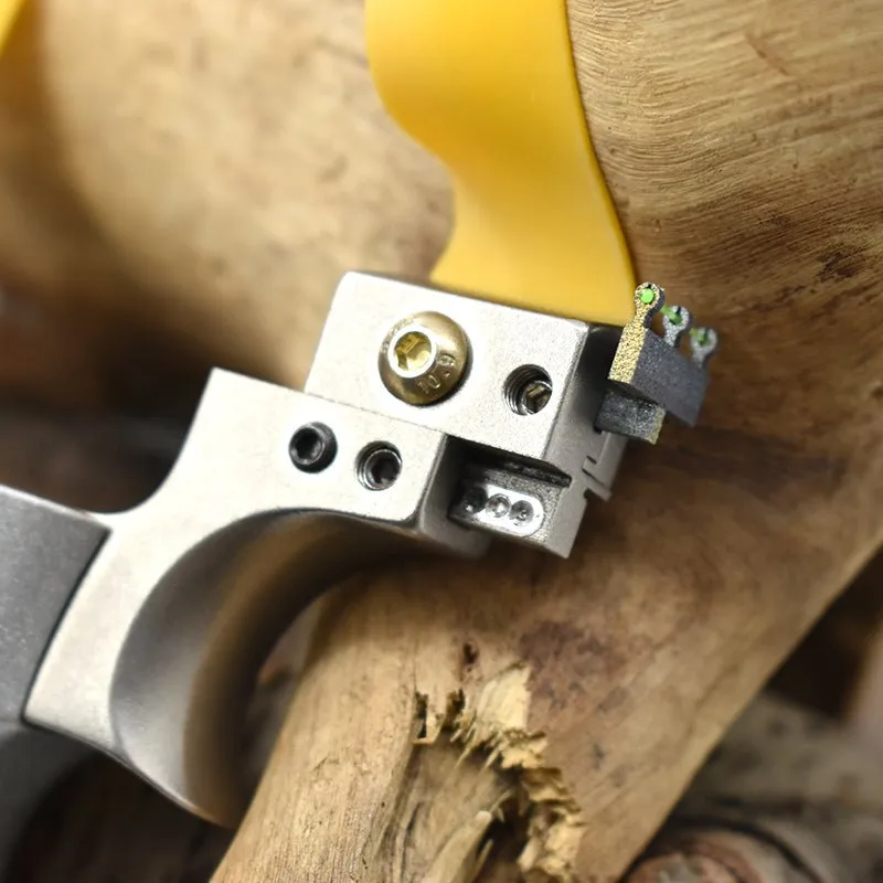 High Quality Fiber Sight Stainless Steel Slingshot