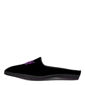 Papillon Emb. Mule Black