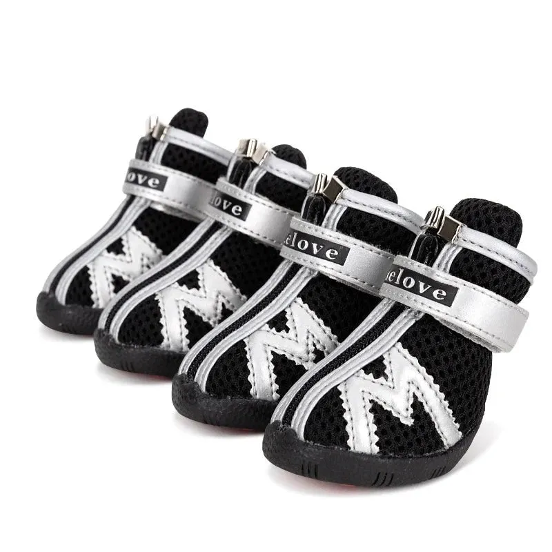 Waterproof Mesh Dog Boots - Reflective & Anti-Slip for Small Dogs